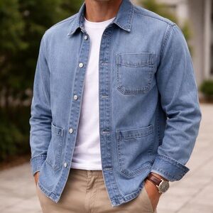 Only & Sons Saka Denim Shacket XXL